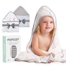 Toalha de bebê Momcozy com capuz Starry Sky 35x35in, pacote com 2 pacotes de algodão