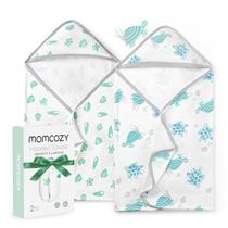 Toalha de bebê Momcozy Soft & Absorvente com tartaruga marinha com capuz