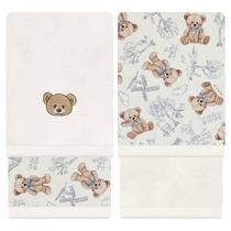 Toalha De Boca Bebê Mini&co kit 2 Pçs Urso Azul - 4641 Toalha De Boca Bebê Mini&co kit 2 Pçs Urso Azul - 4641