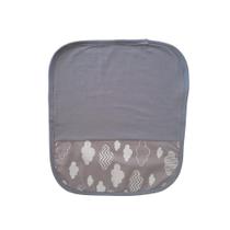 Toalha de Boca em Malha Dupla com Viés 30x32cm Cinza Nuvem Arrumadinho Enxovais