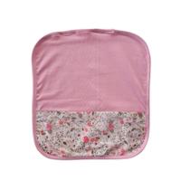 Toalha de Boca em Malha Dupla com Viés 30x32cm Rosa Beija-Flor Arrumadinho Enxovais