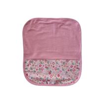 Toalha de Boca em Malha Dupla com Viés 30x32cm Rosa Flor Pink Arrumadinho Enxovais