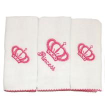 Toalha de Boca Princess Kit 3 Peças 100% Algodão