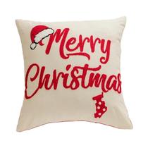Toalha De Bordado Para Natal E Ano Novo, Almofada Decorativa Para Sofá E Cadeira De Escritório Em