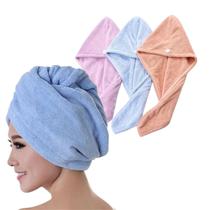 Toalha de Cabeça Secar Cabelo em Microfibra Beleza Express - azul claro Toalha de Cabeça Secar Cabelo em Microfibra Beleza Express - azul claro