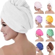 Toalha De Cabelo Banho, Toalha Grossa Mágica Para Secar Cabelo De Microfibra Grossa Touca Pós Banho