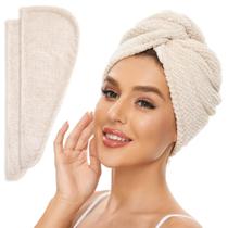 Toalha de cabelo de microfibra SimpleField para todos os estilos de cabelo, pacote com 2 Toalha de cabelo de microfibra SimpleField para todos os estilos de cabelo, pacote com 2
