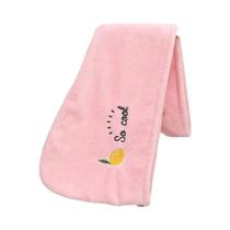 Toalha De Cabelo Feminina De Coral Fleece Absorvente De Secagem Rápida Com Bordado Estilo Touca De