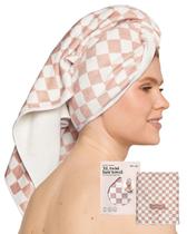 Toalha de Cabelo Kitsch XL Microfibra - Super Absorvente e Secagem Rápida - Terracota