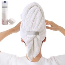 Toalha de cabelo Wrap BYCOO Large Microfiber branca