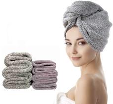 Toalha de cabelo Wrap Monond Birsppy de tamanho grande (pacote com 2)