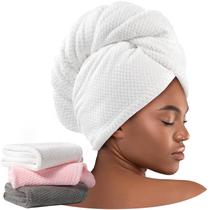 Toalha de cabelo Wrap Umisleep Microfiber, pacote com 3 unidades para cabelos cacheados Toalha de cabelo Wrap Umisleep Microfiber, pacote com 3 unidades para cabelos cacheados