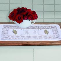 Toalha de Centro de Mesa Suzi 50cm x 30cm Branco - Vilela Enxovais