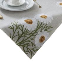 Toalha de Chá Centro de Mesa Bordado Filipinas Em Linho 85x85cm Jolitex