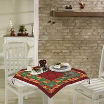 Toalha de Chá Centro de Mesa Natal 75x75cm Algodão Lepper
