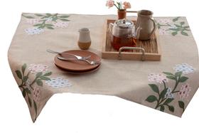 Toalha de Chá Centro Mesa Em Linho Bordado México Floral 85x85cm Jolitex Toalha de Chá Centro Mesa Em Linho Bordado México Floral 85x85cm Jolitex