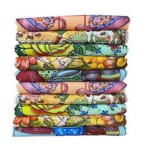 Toalha De Chá Estampado 100% Algodão Kit C/5 - 90X68CM