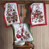 Toalha de Cozinha Atoalhada Natal Sortida 45cm x65 cm Dohler