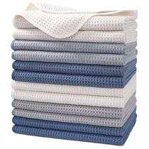 Toalha de cozinha POLYTE Premium Microfiber Waffle Weave, pacote com 12