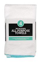 Toalha de cozinha Ritz White Microfiber, pacote com 4