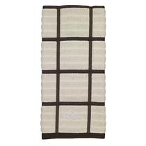 Toalha de Cozinha Xadrez 100% Algodão (17x30cm) - Amêndoa