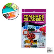 Toalha de Geladeira 53x36cm 3 Peças Sortidos - PLAST LEO