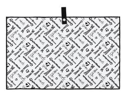 Toalha de golfe com logotipo TaylorMade Microfiber CART preta 38x61cm Toalha de golfe com logotipo TaylorMade Microfiber CART preta 38x61cm