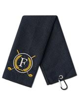 Toalha de golfe CybGene Microfiber 41x61cm com mosquetão Toalha de golfe CybGene Microfiber 41x61cm com mosquetão