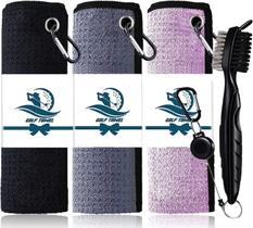 Toalha de golfe FINGER TEN Microfiber Waffle 40x40cm com clipe e escova