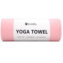 Toalha de ioga Eunzel Hot, antiderrapante, absorvente de suor, 185x67cm, rosa