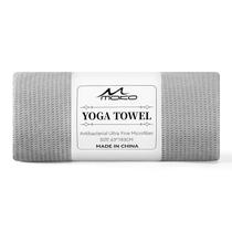 Toalha de ioga MoKo 189x69cm, capa antiderrapante, cinza