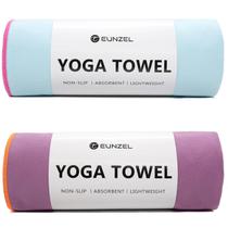 Toalha de ioga quente Eunzel, microfibra ultra-absorvente, 185x67cm, pacote com 2 unidades