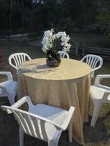 Toalha de jackard dourado pra mesa redonda tampão de 1,20 Toalha de jackard dourado pra mesa redonda tampão de 1,20