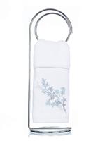 Toalha de Lavabo Bordado Blue Flower Super Luxo