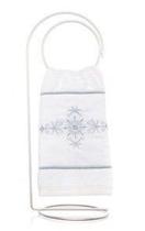 Toalha de Lavabo Bordado Infinity Azul Super Luxo Toalha de Lavabo Bordado Infinity Azul Super Luxo