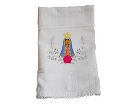 Toalha de lavabo Toalhinha de Mão Religiosa Santinhos Católicos Nossa Senhora Aparecida Toalha de lavabo Toalhinha de Mão Religiosa Santinhos Católicos Nossa Senhora Aparecida