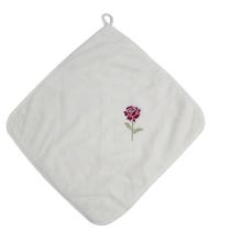Toalha de Mão com Bordado de Rosa Pano Multiuso 30cm Toalha de Mão com Bordado de Rosa Pano Multiuso 30cm