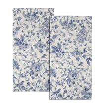Toalha de mão Giwawa Chinoiserie Flowers Blue Leaves, conjunto de 2 Toalha de mão Giwawa Chinoiserie Flowers Blue Leaves, conjunto de 2