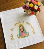 Toalha de Mão Lavabo Bordada Nossa Senhora de Guadalupe Mãe de Amor Toalha de Mão Lavabo Bordada Nossa Senhora de Guadalupe Mãe de Amor