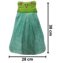 Toalha de Mão Naninha para Bebê com Carinha de Gatinho