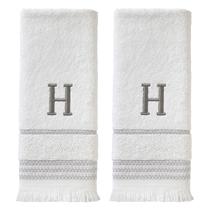 Toalha de mão SKL Home Casual Monogram 100% algodão 16x26cm branca
