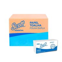 Toalha De Mãos Interfolhada Scoot Brand 200 Folhas Kit 12 - Kimberly-clark