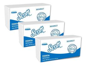 Toalha De Mãos Interfolhada Scoot Brand 200 Folhas Kit 3 Toalha De Mãos Interfolhada Scoot Brand 200 Folhas Kit 3