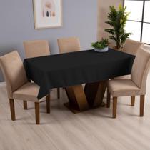 Toalha De Mesa 1 Peça Basic 6 Lugares Preto