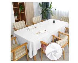 Toalha de mesa 10 Lugares Retangular Rústico 3,00m Branco