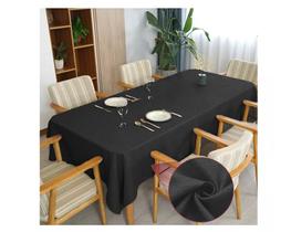 Toalha de mesa 10 Lugares Retangular Rústico 3,00m Preto
