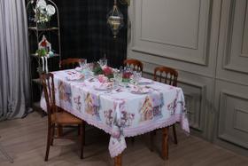 Toalha de Mesa 12 Lugar Natal Estampada Natalina Retangular Luxo Tecido Premium Alta Qualidade