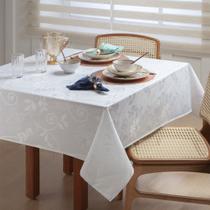 Toalha de Mesa 160cm Damask Redonda Ligamento Cetim 4 Lugares