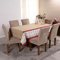 Toalha de Mesa 2,50m 8 Lugares Tecido Oxford Natal Estampa 2 - Home Fernandes