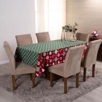 Toalha de Mesa 3,00m 10 Lugares Tecido Oxford Natal Estampa 5 - Home Fernandes